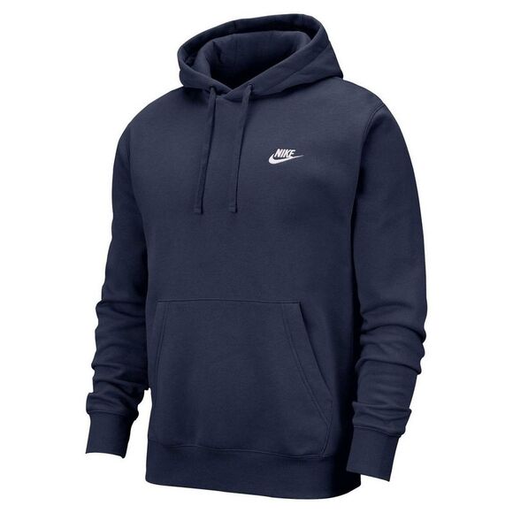 Nike Unisex Adult Sportswear Club Hoodie / Midnight Navy/White